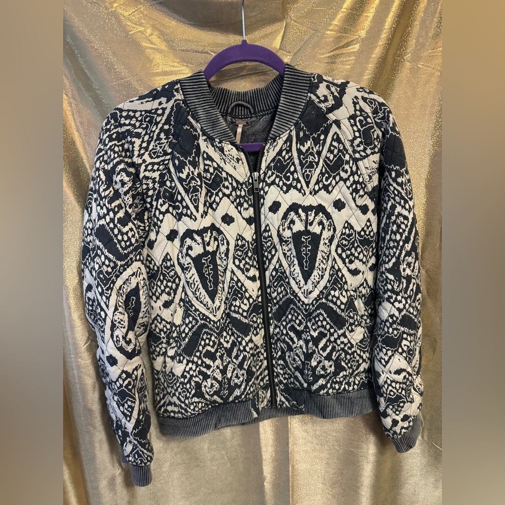Free People Quilted Bomber Jacket XS
